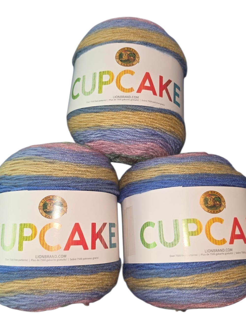 RARE Lion Brand Cupcake Flower Patch Yarn Lot 3 Discontinued 1770 Yards
